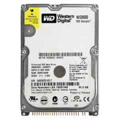 WD800VE - Western Digital Scorpio 80GB 5400RPM 44-Pin EIDE Dma/ATA100 Ultra- Slim 8MB Cache 2.5-inch Hard Drive